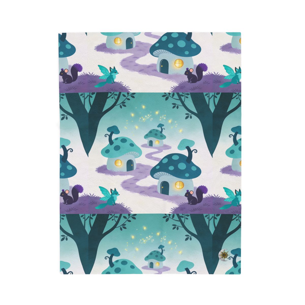 HD Firefly Mushroom Lane Velveteen Plush Blanket