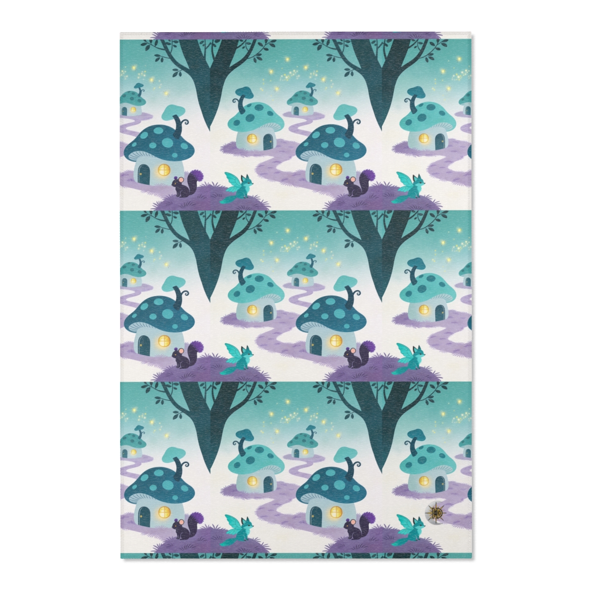 HD Firefly Mushroom Lane Polyester Chenille Area Rug — additional view
