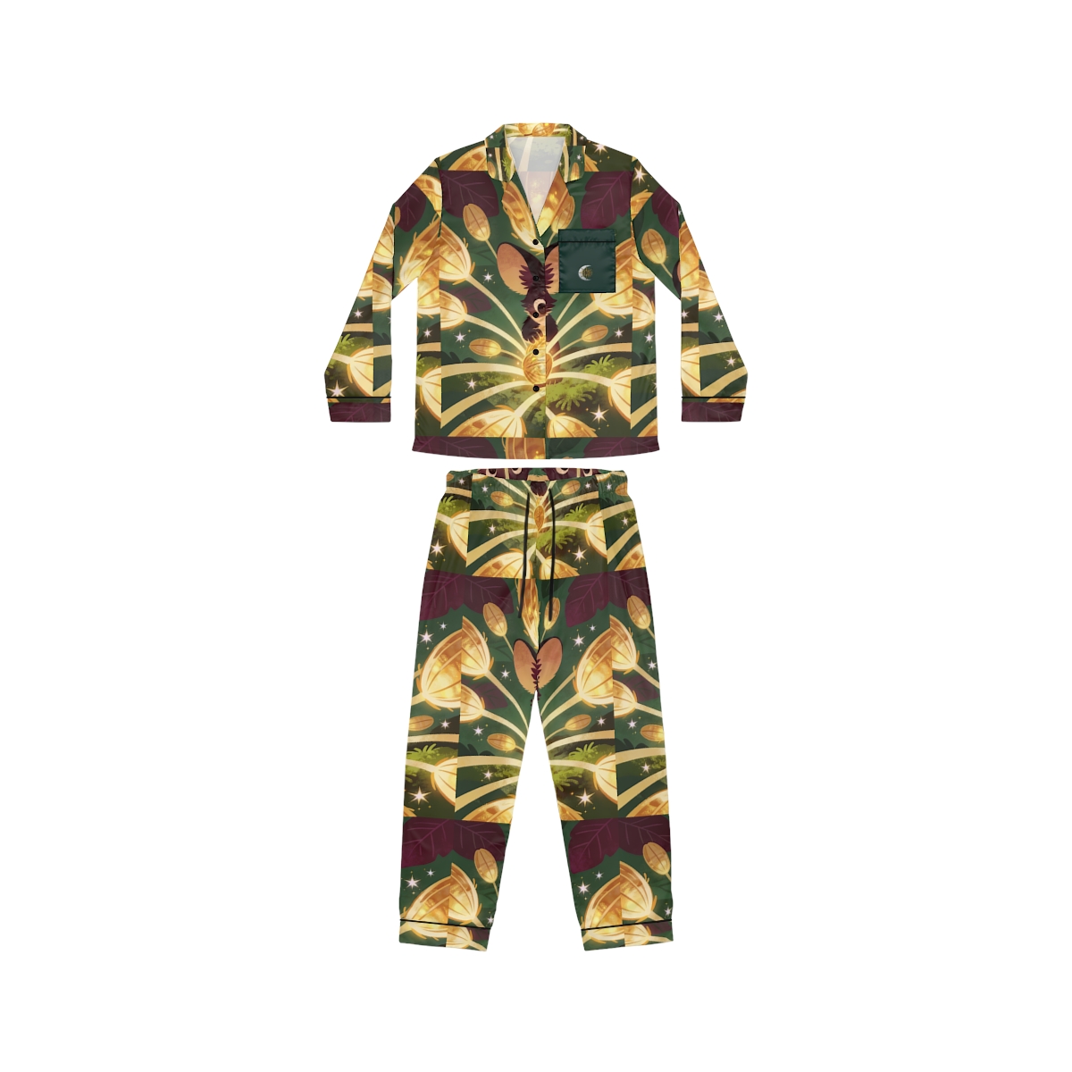 HD Lanternseed Friend Women’s Satin Pajama Set