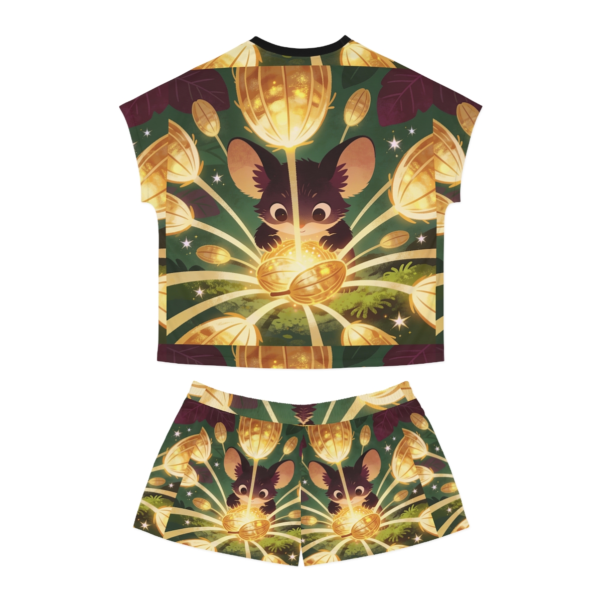 HD Lanternseed Friend Women’s Short Pajama Set — additional view