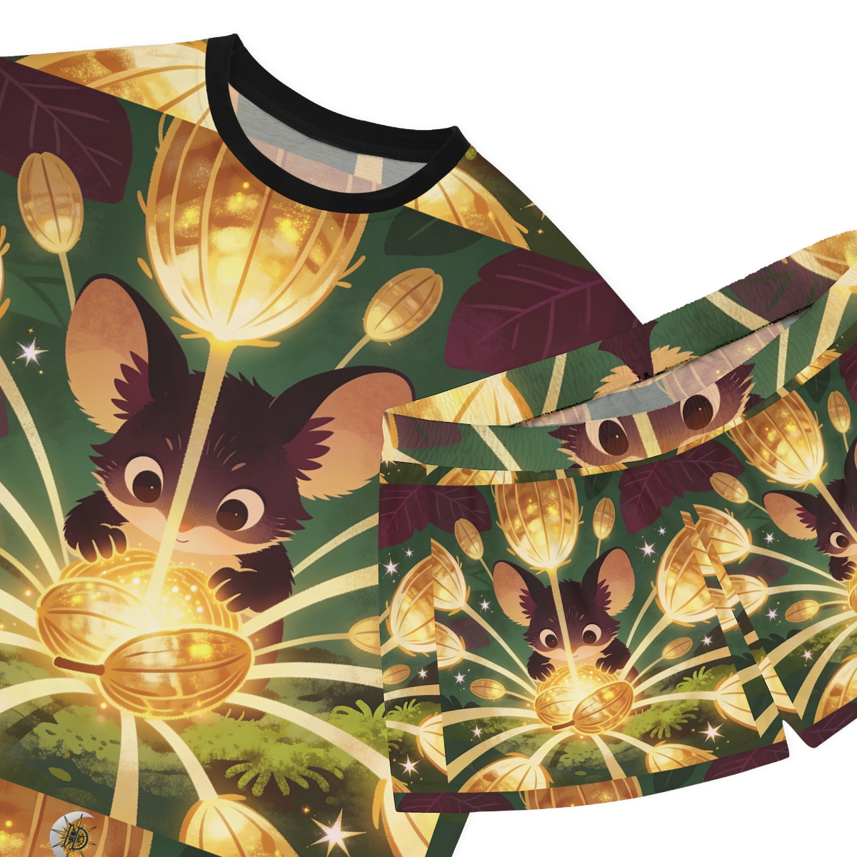 HD Lanternseed Friend Women’s Short Pajama Set — additional view
