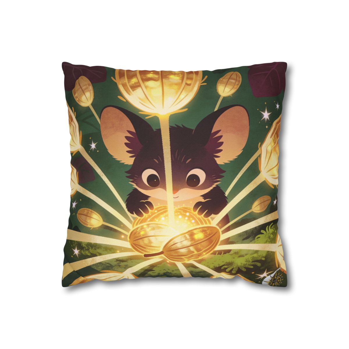 HD Lanternseed Friend Square Polyester Pillow Cover