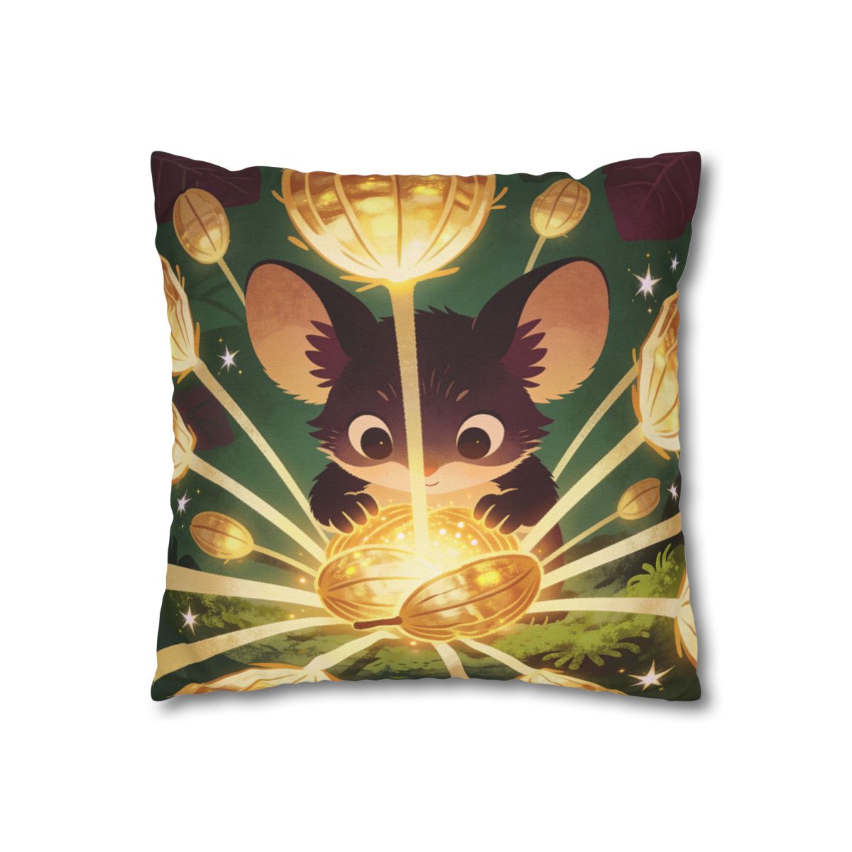 HD Lanternseed Friend Square Polyester Pillow Cover — additional view