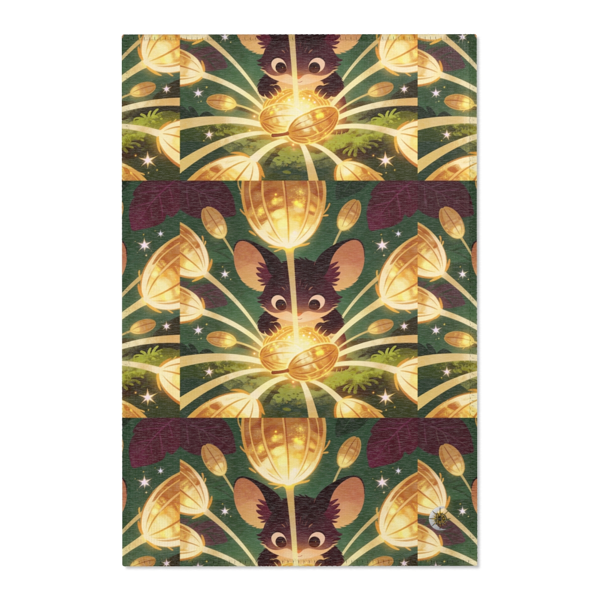 HD Lanternseed Friend Polyester Chenille Area Rug