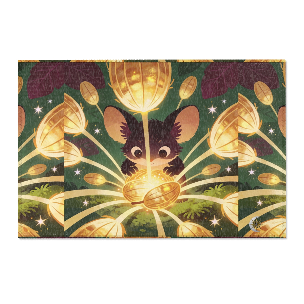 HD Lanternseed Friend Polyester Chenille Area Rug — additional view