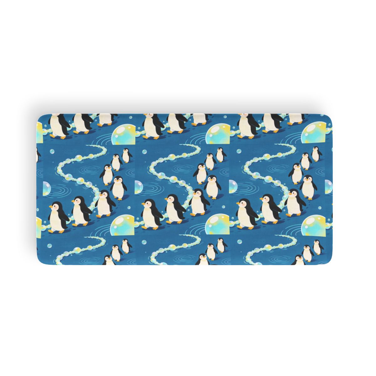 HD Bubbletrail Penguins Twin Jersey Fitted Sheet
