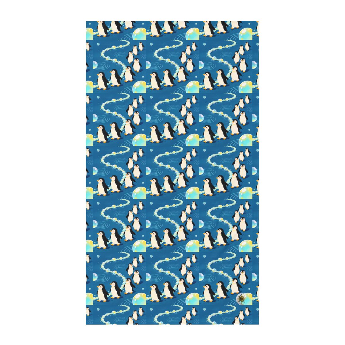 HD Bubbletrail Penguins Twin Jersey Flat Sheet