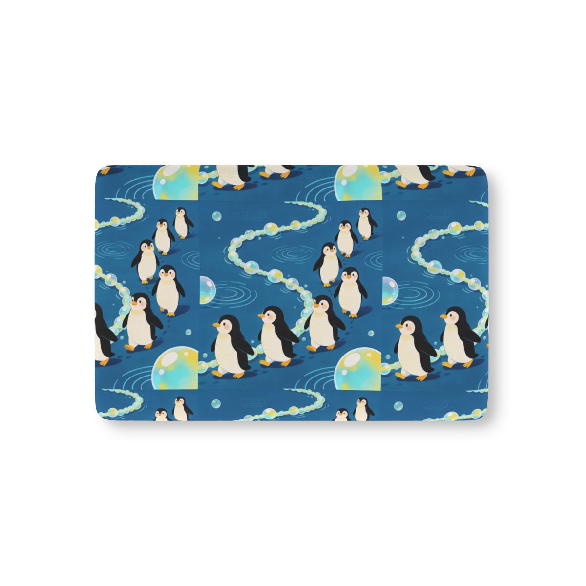 HD Bubbletrail Penguins Fitted Crib Sheet
