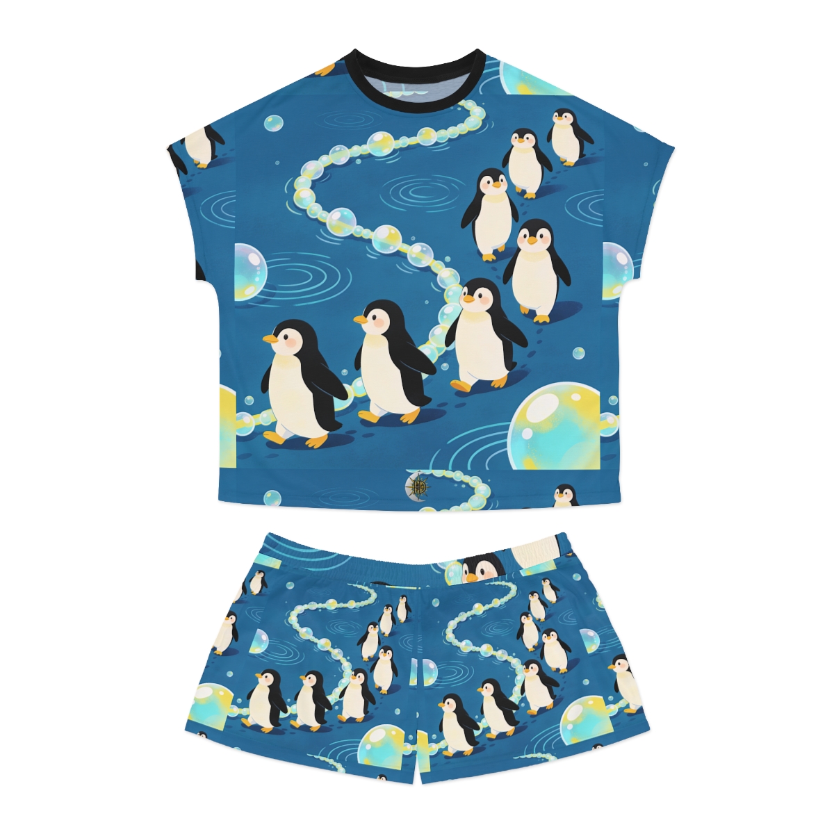 HD Bubbletrail Penguins Women’s Short Pajama Set