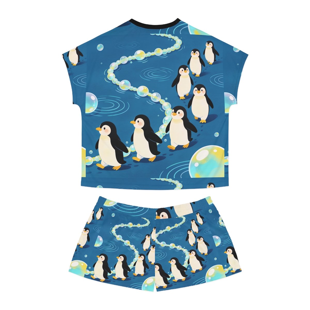 HD Bubbletrail Penguins Women’s Short Pajama Set — additional view