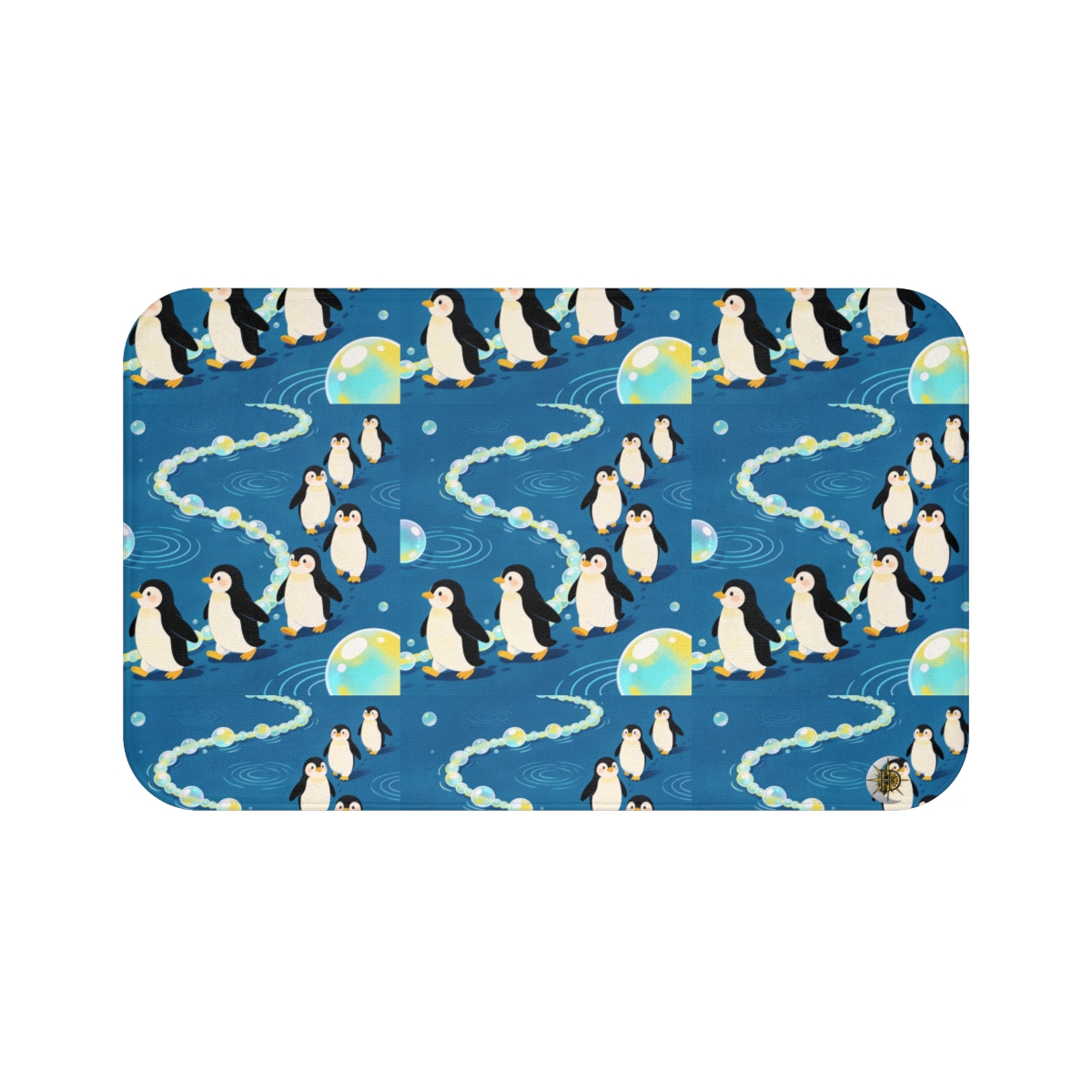 HD Bubbletrail Penguins Memory-Foam Bath Mat