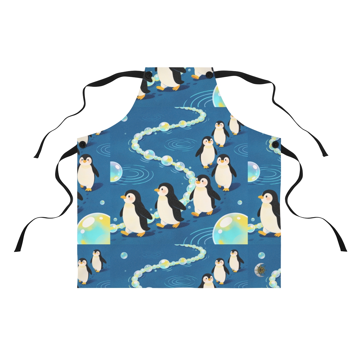 HD Bubbletrail Penguins Polyester Kitchen Apron