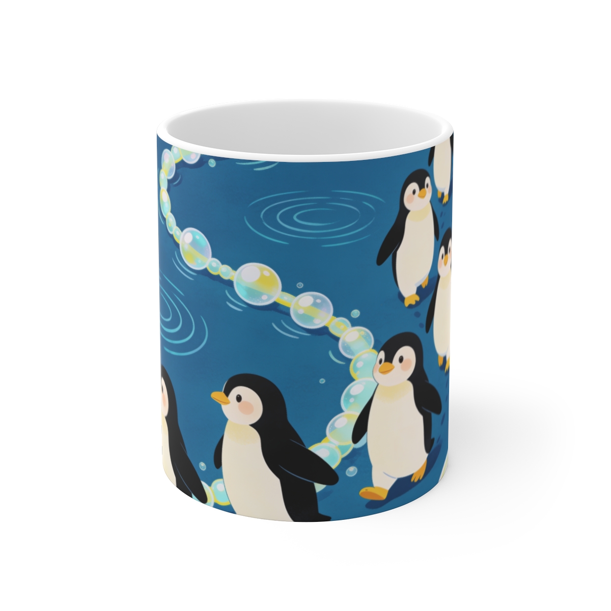 HD Bubbletrail Penguins Ceramic Mug 11oz