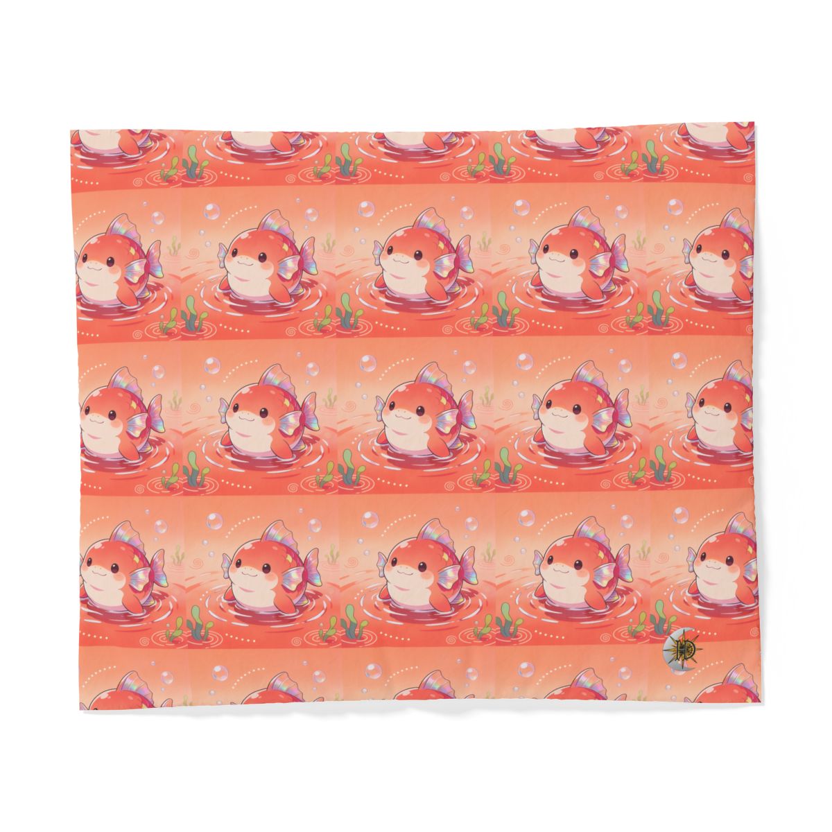 HD Coralfin Companion 100% Cotton Duvet Cover — additional view