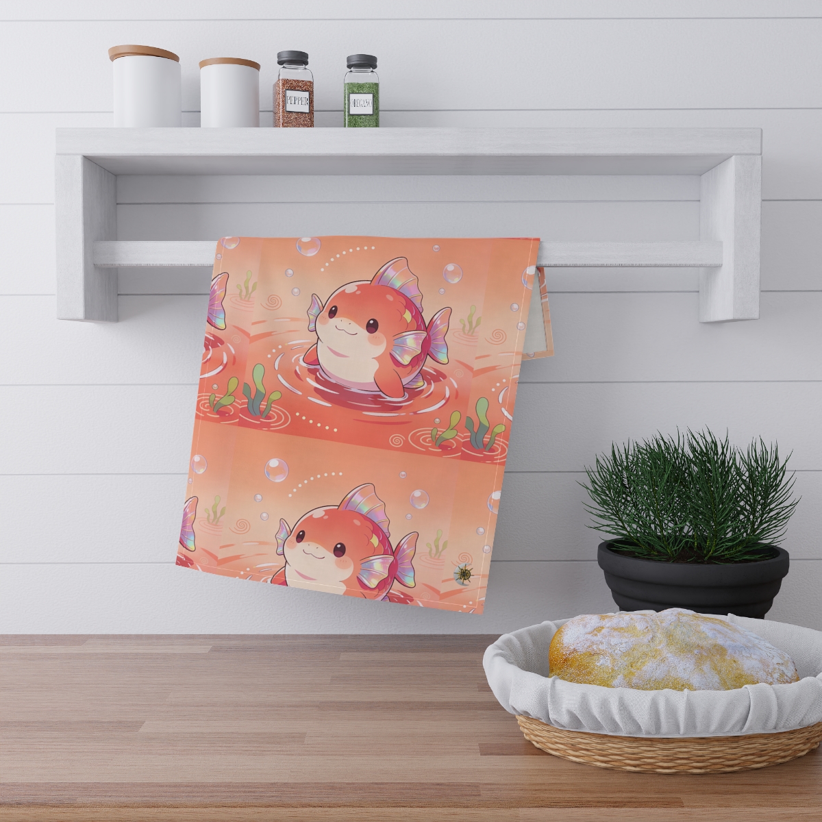 HD Coralfin Companion 100% Cotton Twill Tea Towel