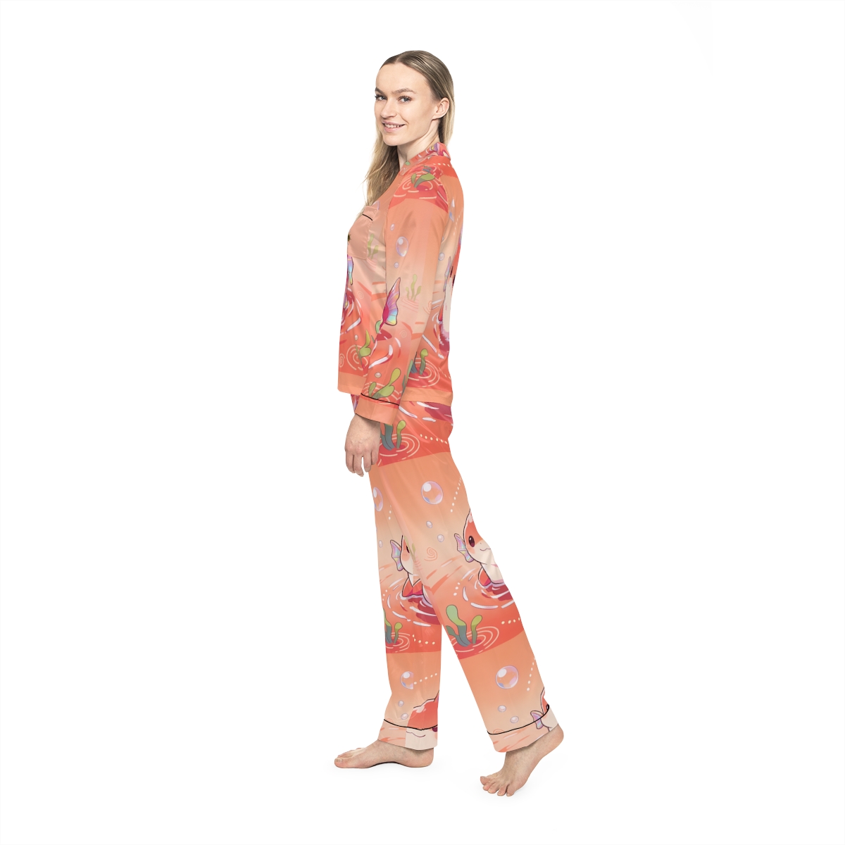 HD Coralfin Companion Women’s Satin Pajama Set — additional view