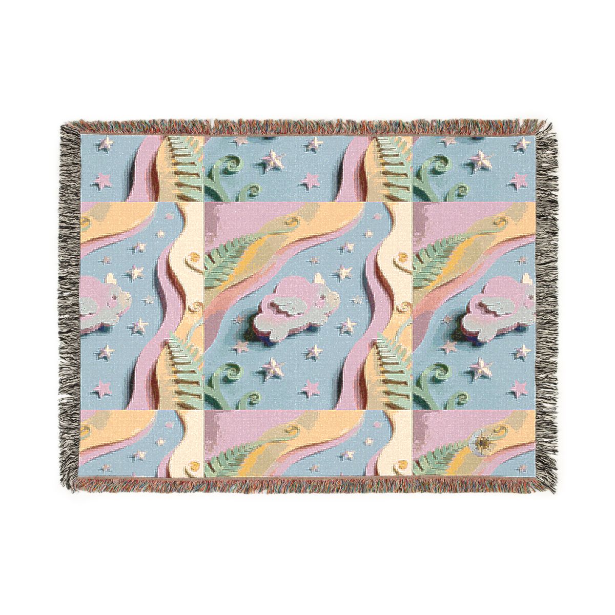 HD Pastel Cloudwing 100% Cotton Woven Blanket — additional view