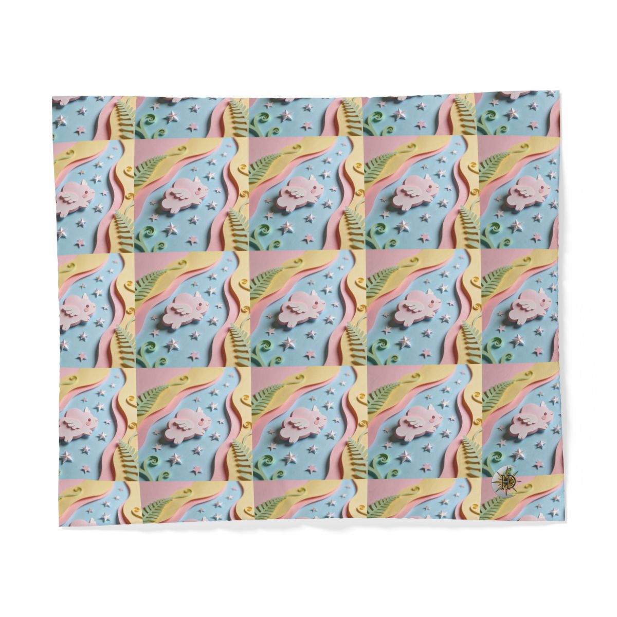 HD Pastel Cloudwing 100% Cotton Duvet Cover — additional view