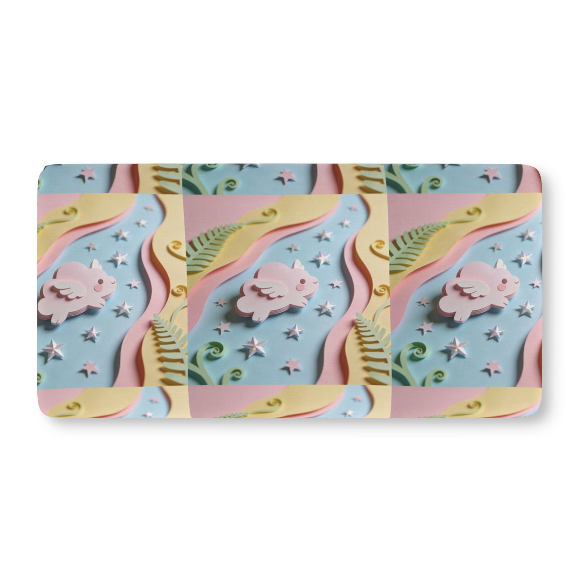 HD Pastel Cloudwing Fitted Crib Sheet — additional view