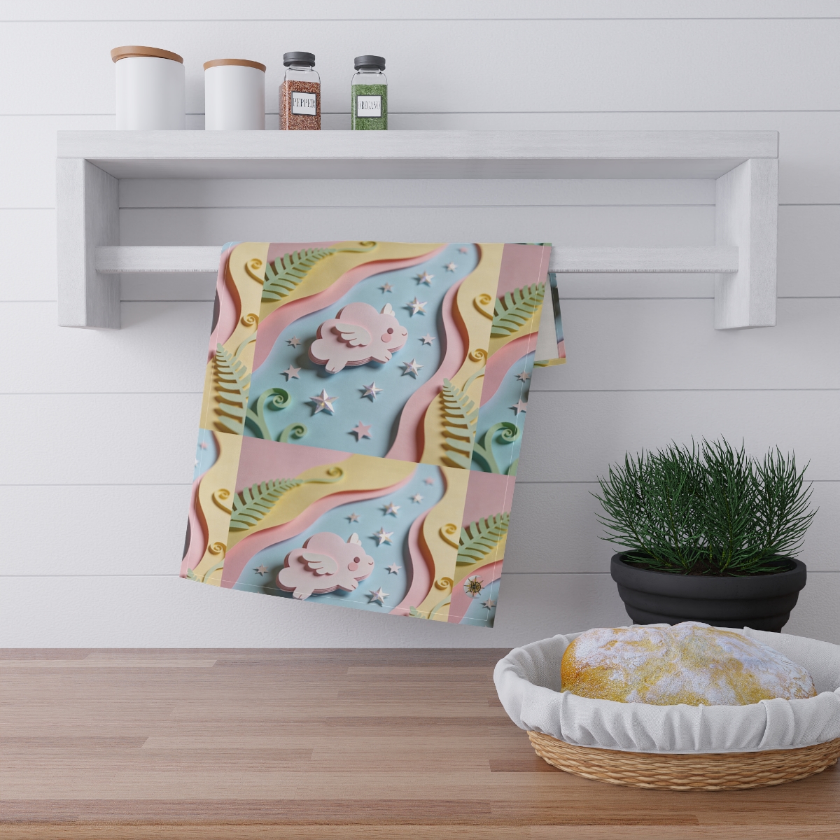 HD Pastel Cloudwing 100% Cotton Twill Tea Towel
