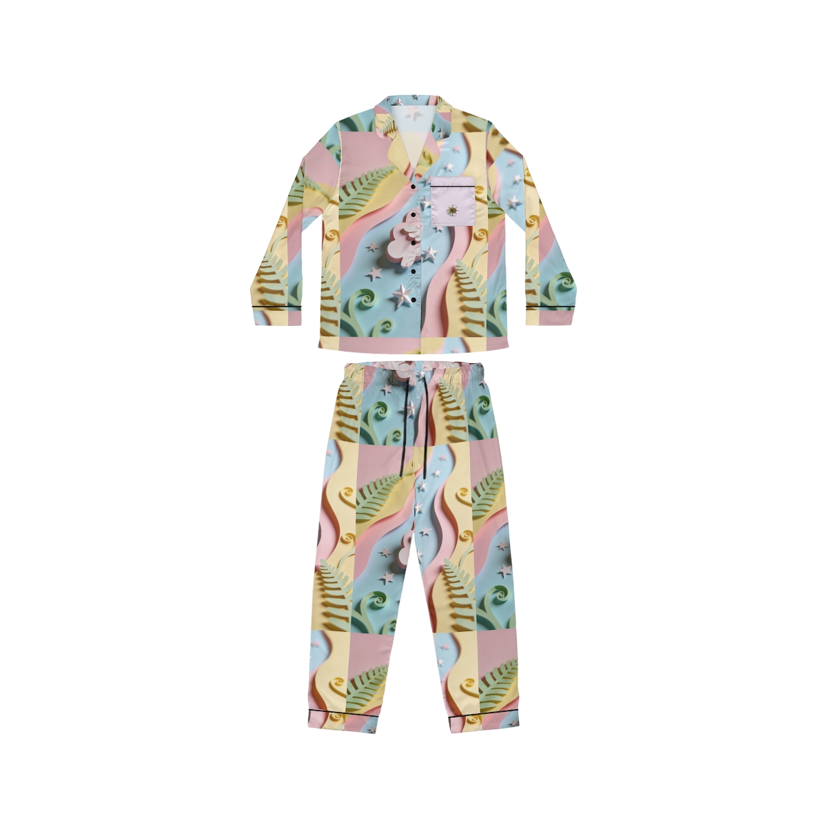HD Pastel Cloudwing Women’s Satin Pajama Set