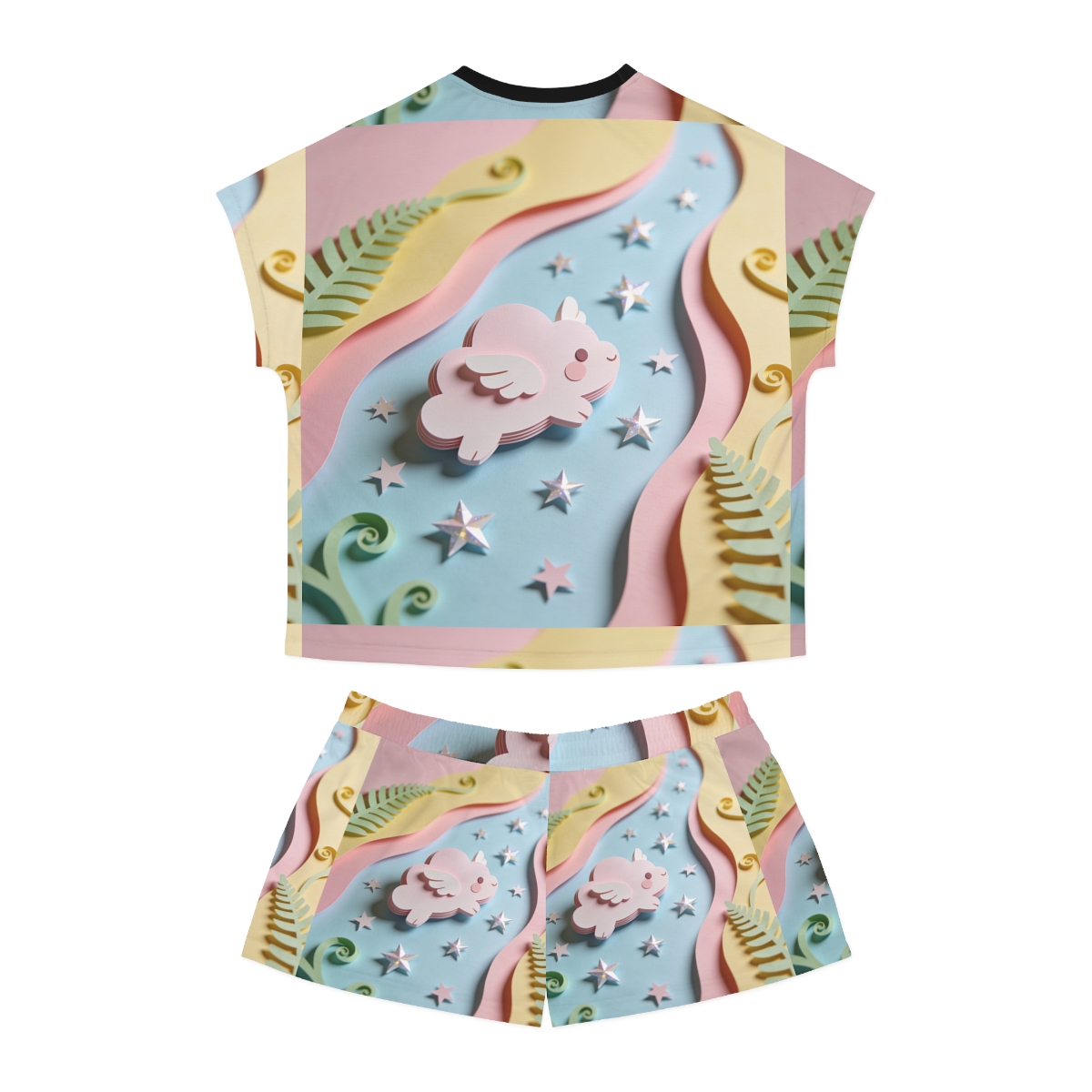 HD Pastel Cloudwing Women’s Short Pajama Set — additional view