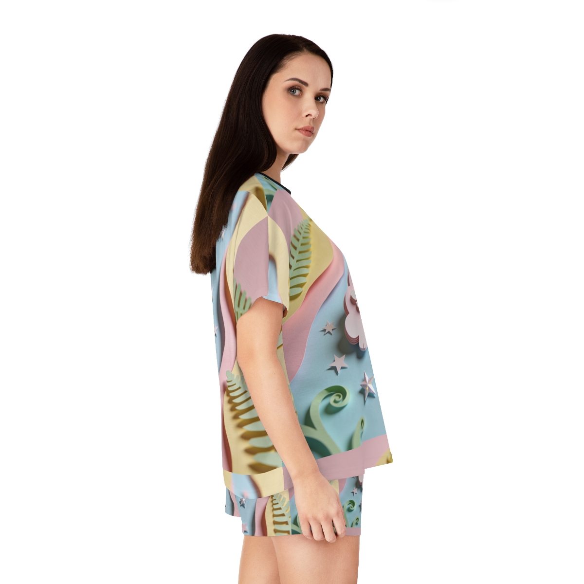 HD Pastel Cloudwing Women’s Short Pajama Set — additional view