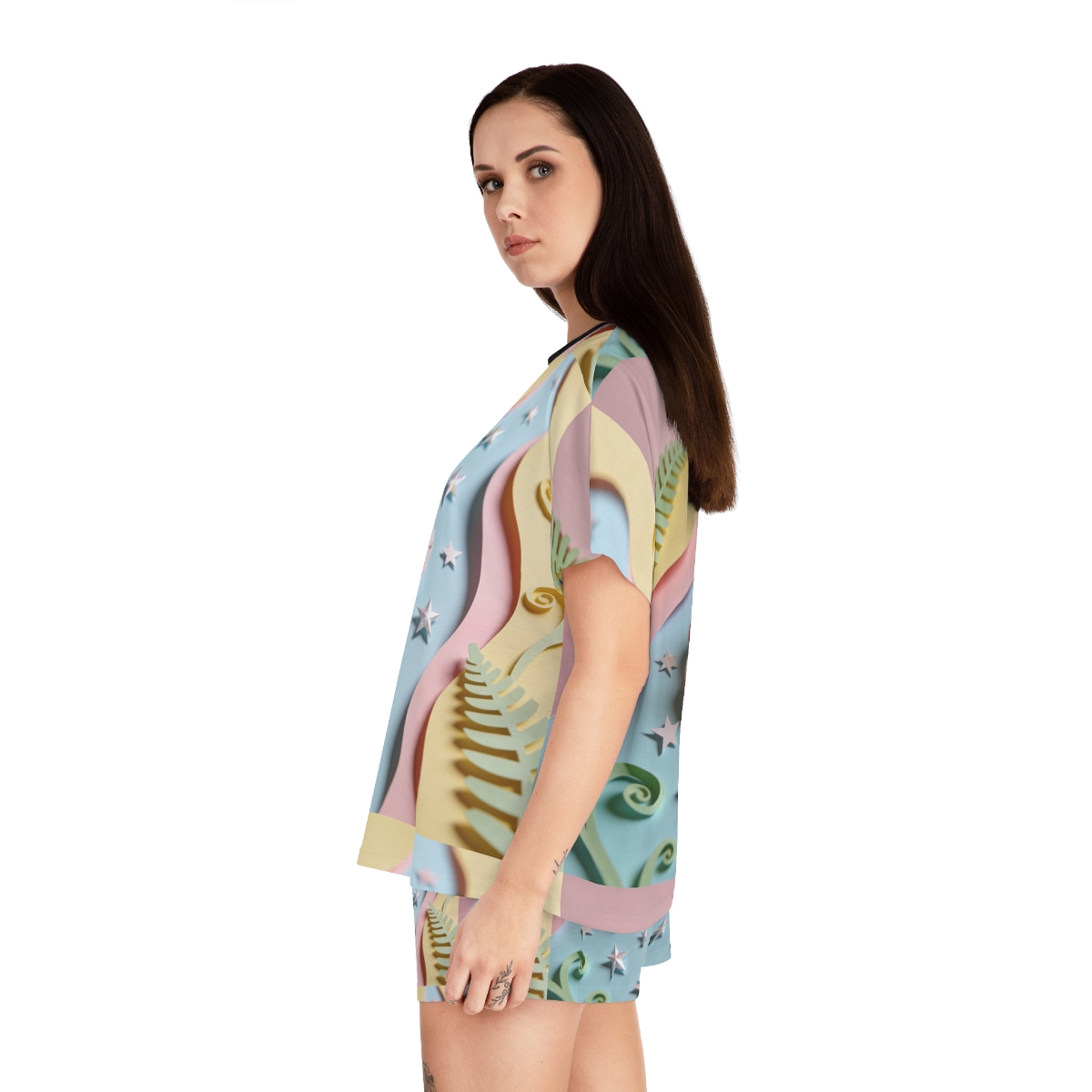 HD Pastel Cloudwing Women’s Short Pajama Set — additional view
