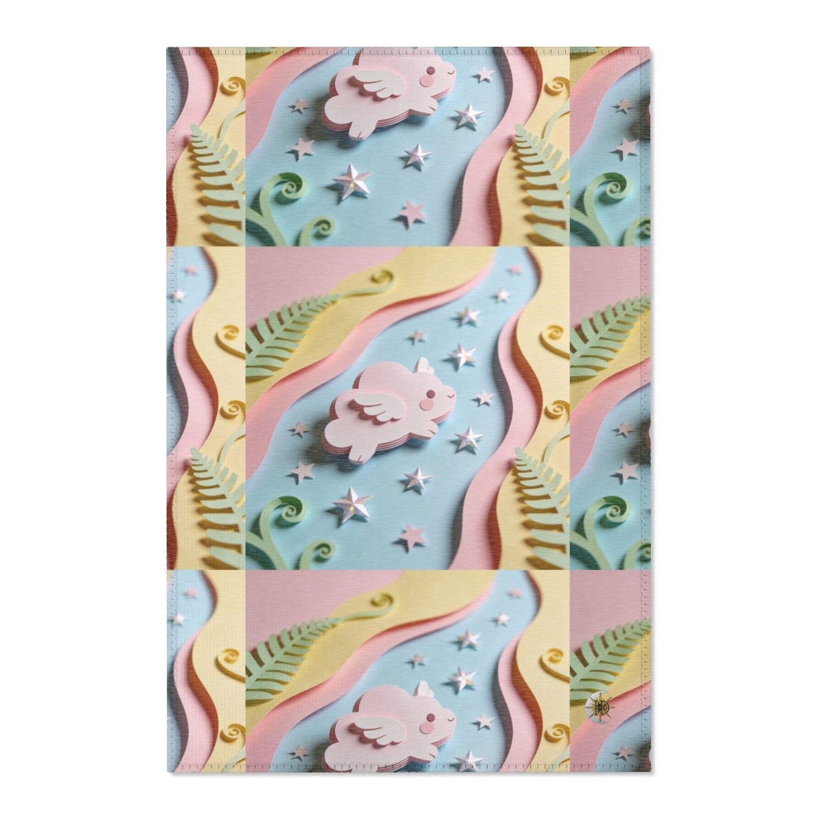 HD Pastel Cloudwing Polyester Chenille Area Rug