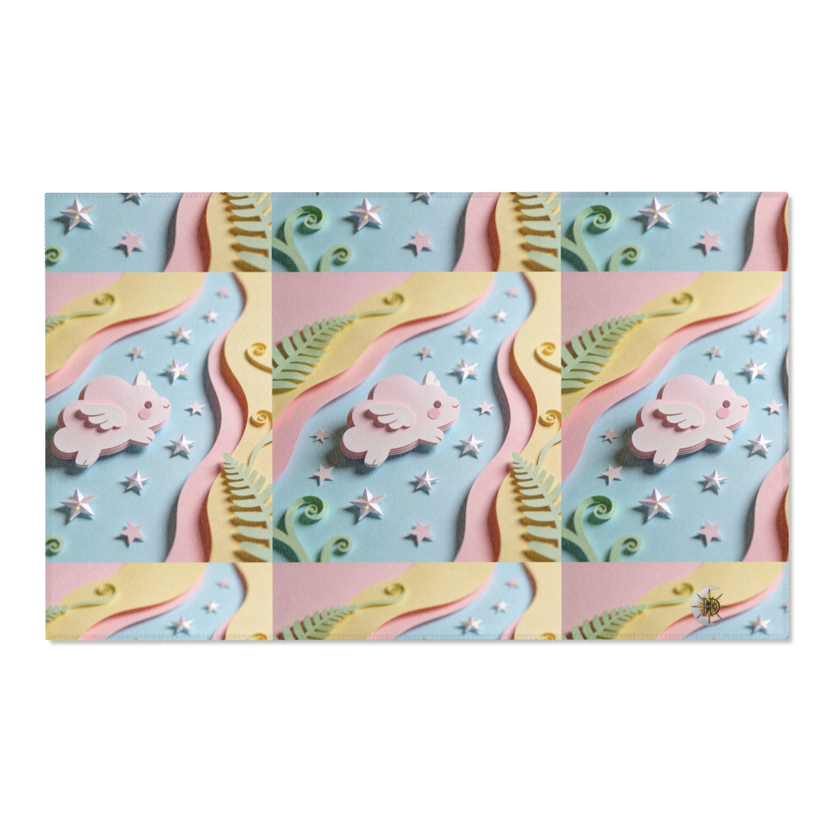 HD Pastel Cloudwing Polyester Chenille Area Rug — additional view