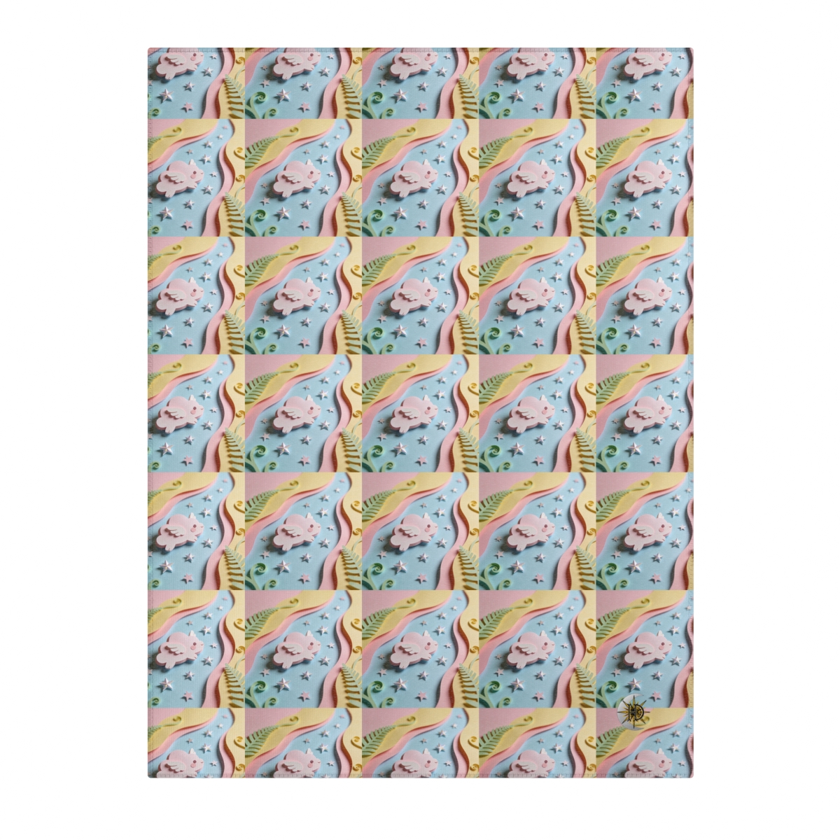 HD Pastel Cloudwing Polyester Chenille Area Rug — additional view