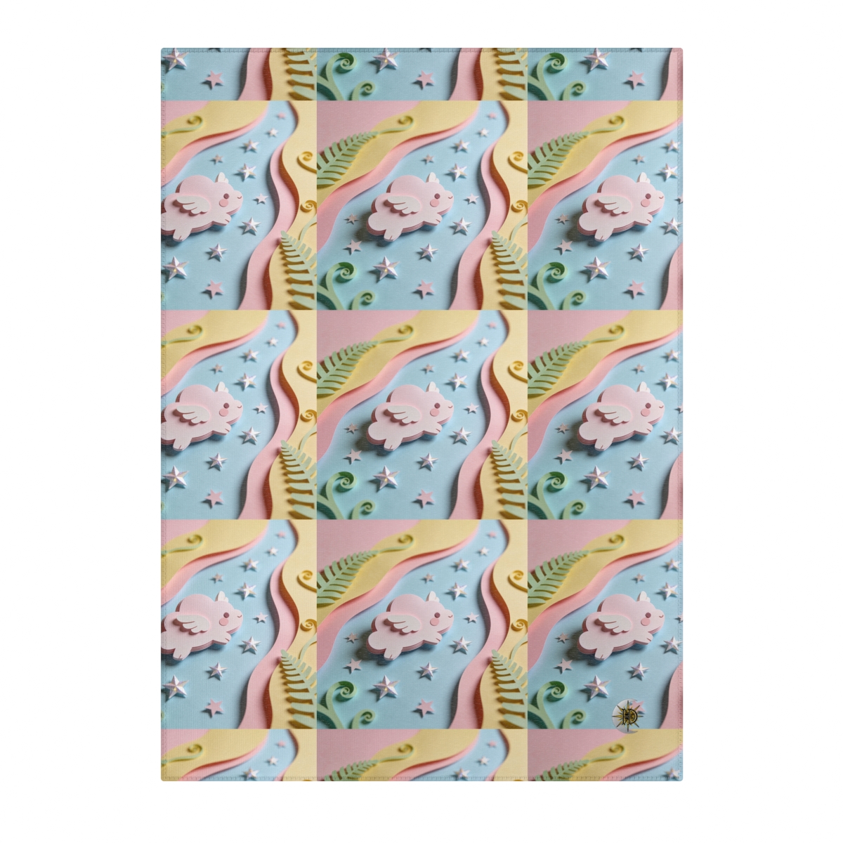 HD Pastel Cloudwing Polyester Chenille Area Rug — additional view
