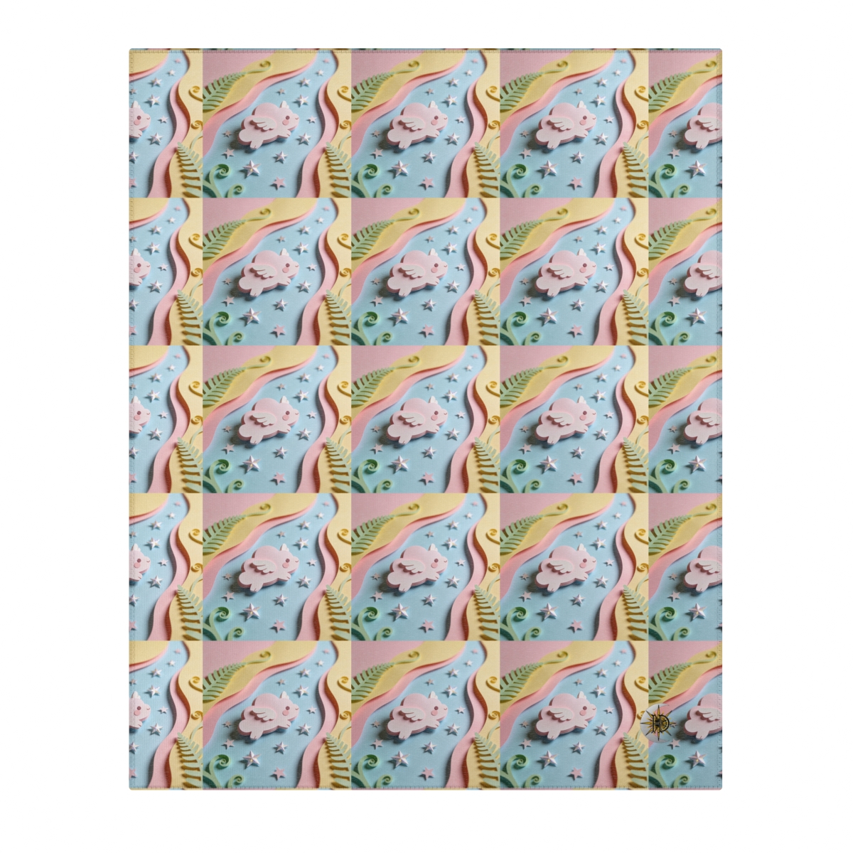 HD Pastel Cloudwing Polyester Chenille Area Rug — additional view