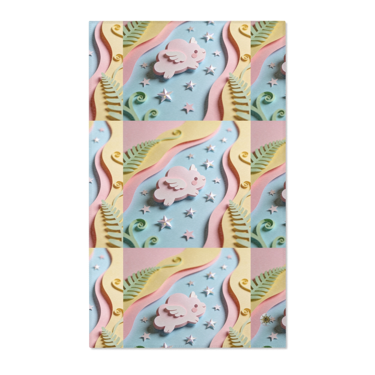 HD Pastel Cloudwing Polyester Chenille Area Rug — additional view