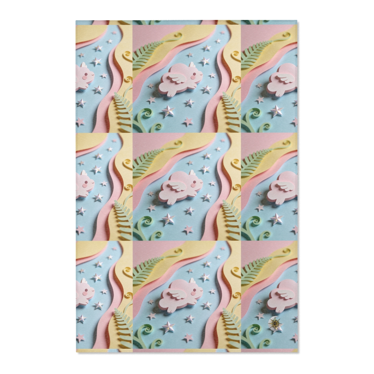 HD Pastel Cloudwing Polyester Chenille Area Rug — additional view