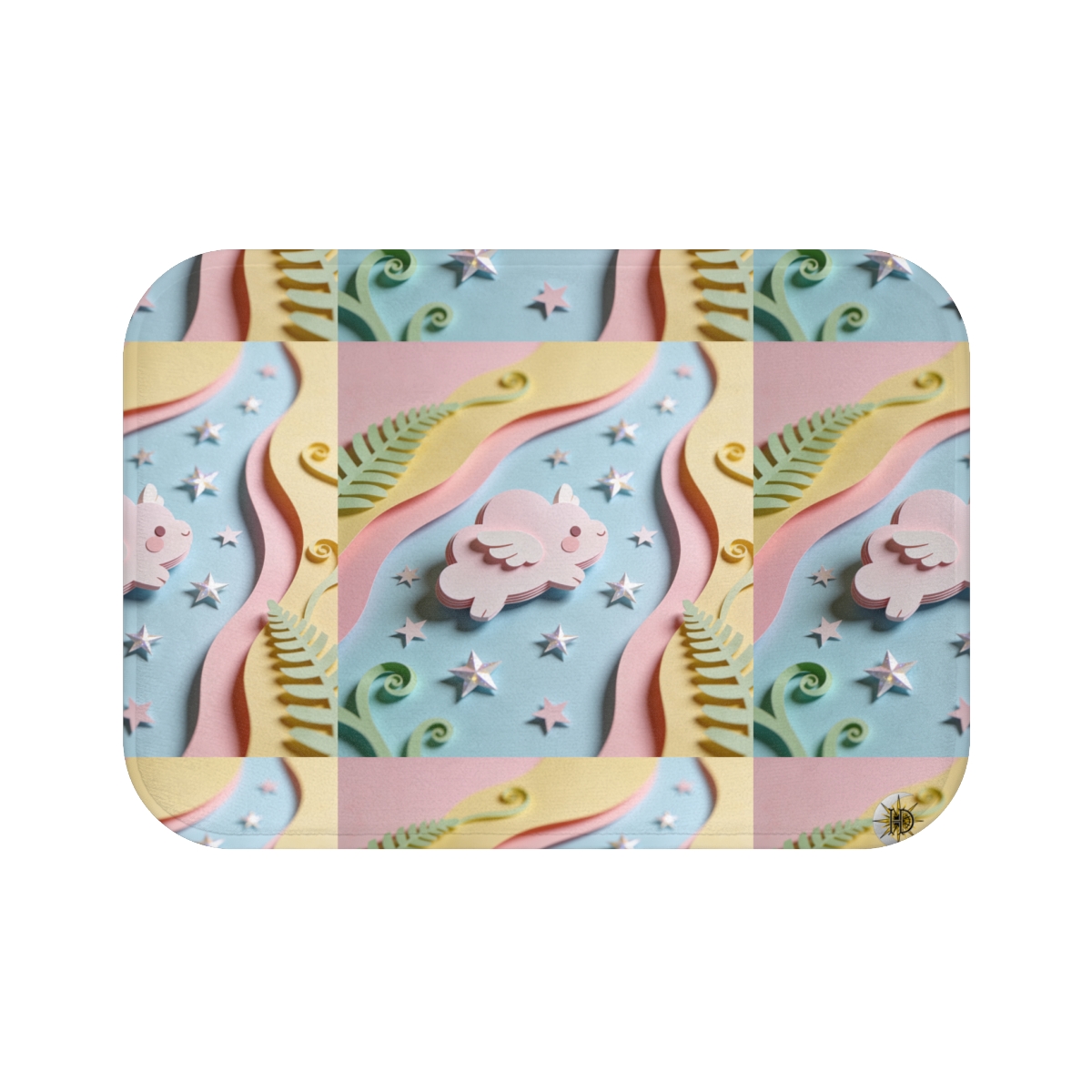 HD Pastel Cloudwing Memory-Foam Bath Mat — additional view