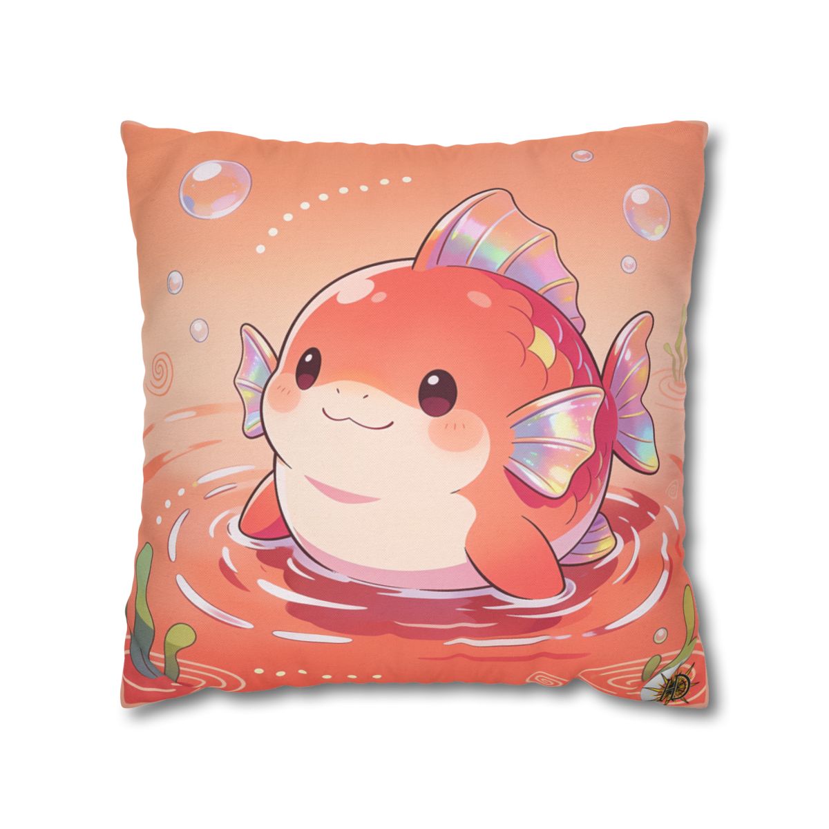 HD Coralfin Companion Square Polyester Pillow Cover — additional view