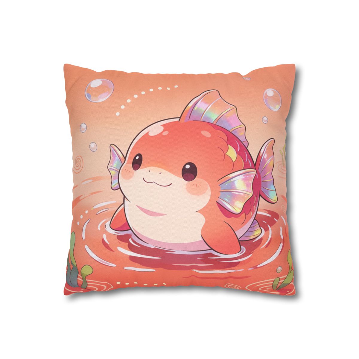 HD Coralfin Companion Square Polyester Pillow Cover — additional view