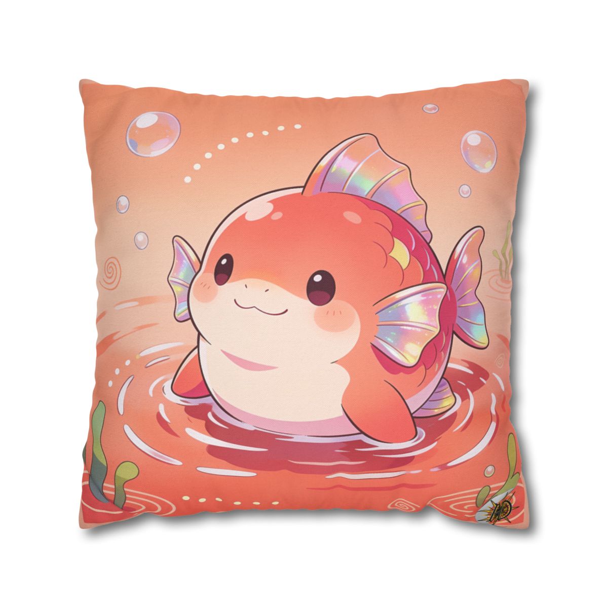 HD Coralfin Companion Square Polyester Pillow Cover — additional view