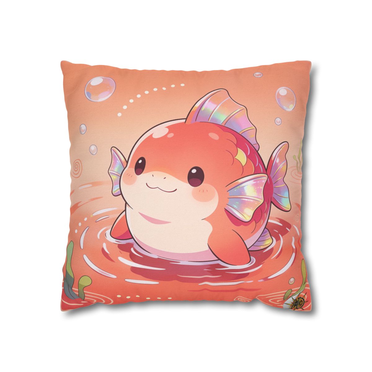 HD Coralfin Companion Square Polyester Pillow Cover — additional view