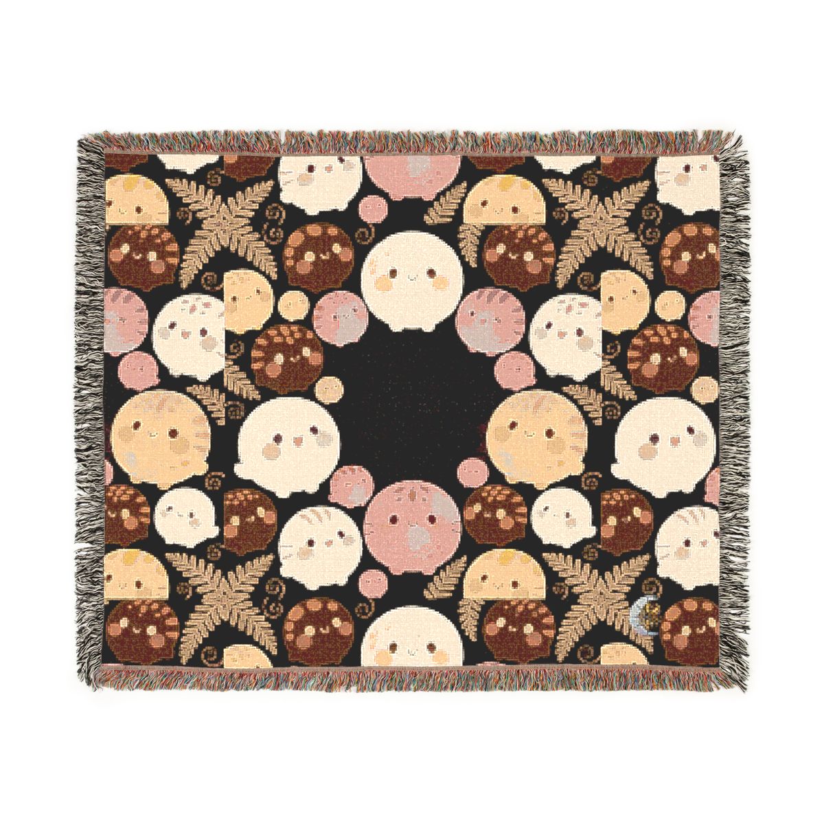 HD Pebble Moon Parade 100% Cotton Woven Blanket — additional view