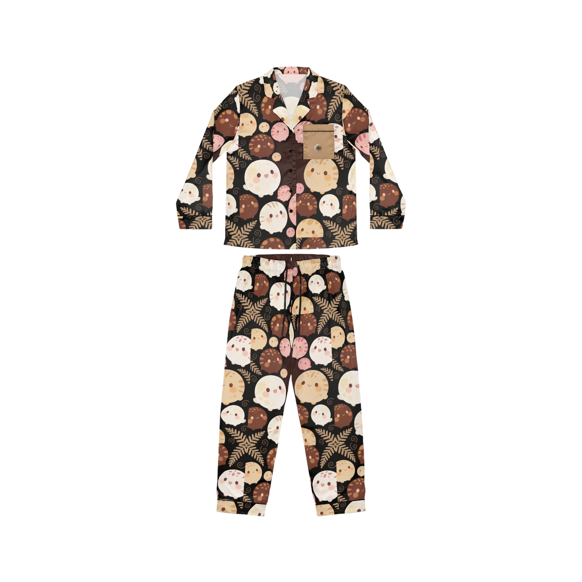 HD Pebble Moon Parade Women’s Satin Pajama Set