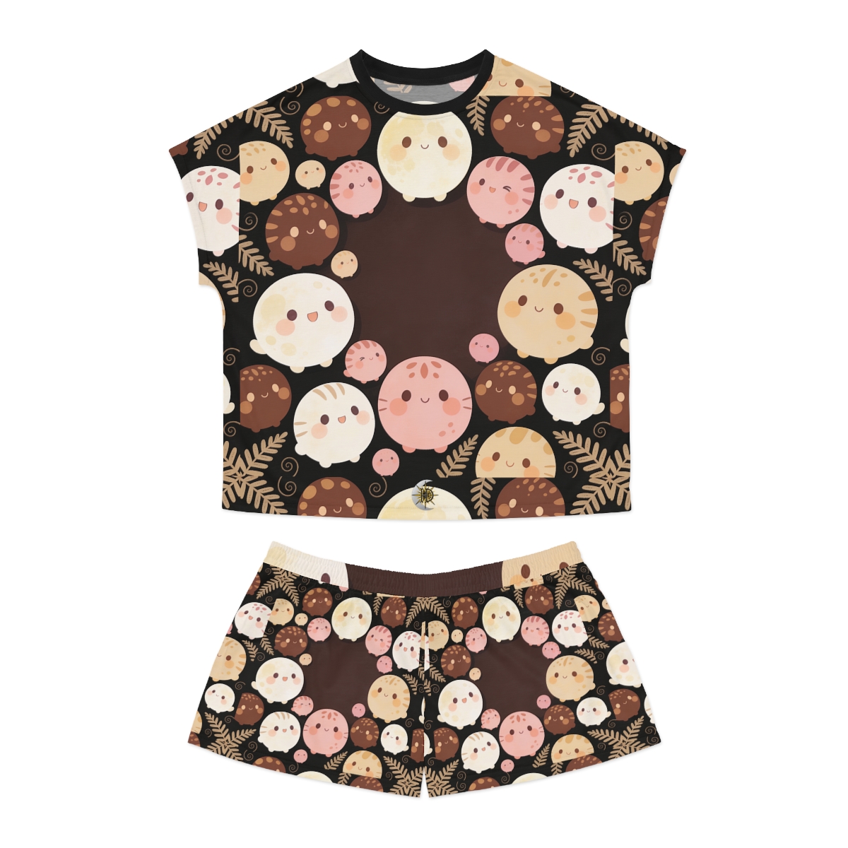 HD Pebble Moon Parade Women’s Short Pajama Set