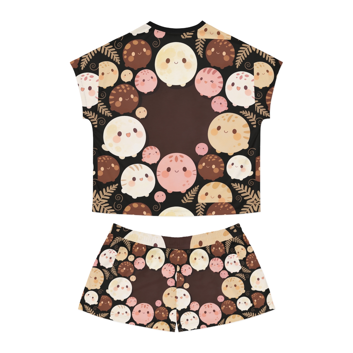 HD Pebble Moon Parade Women’s Short Pajama Set — additional view