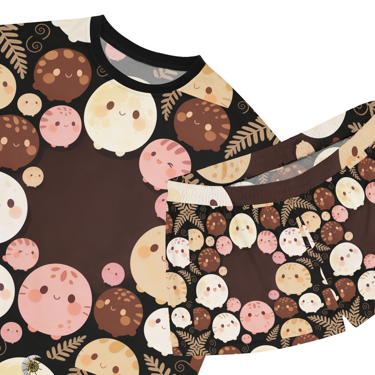 HD Pebble Moon Parade Women’s Short Pajama Set — additional view