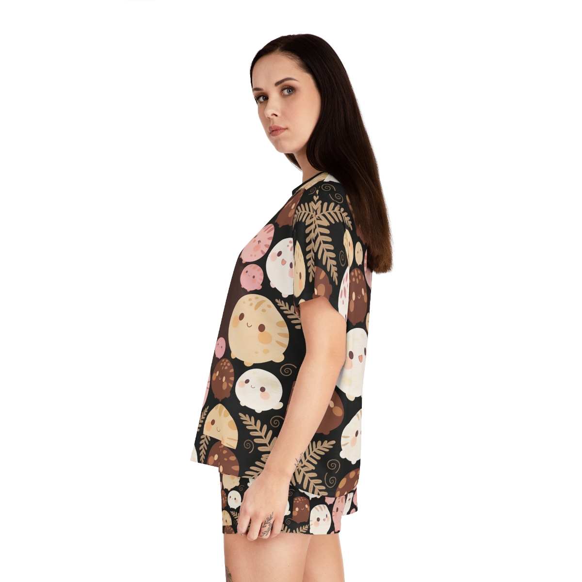 HD Pebble Moon Parade Women’s Short Pajama Set — additional view