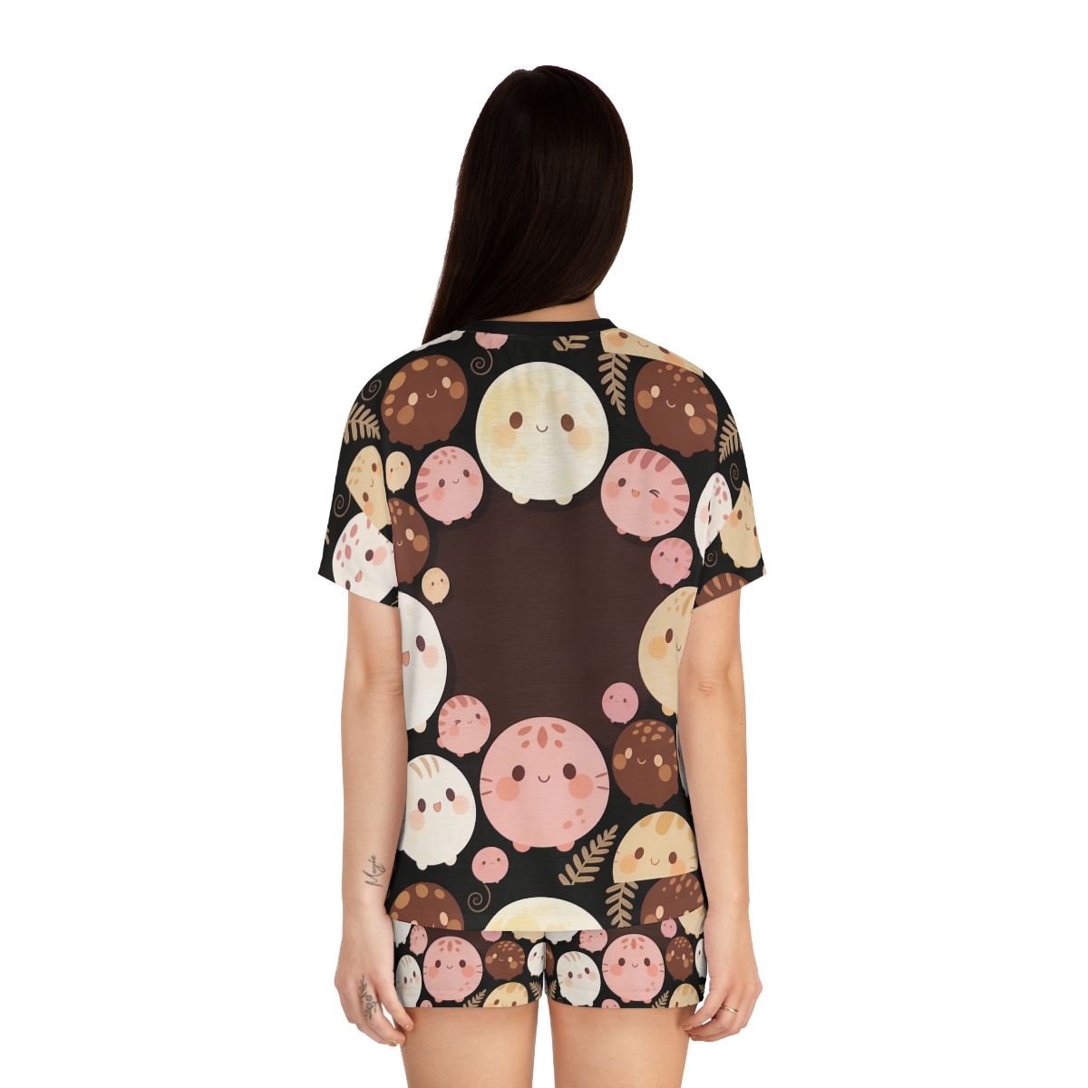 HD Pebble Moon Parade Women’s Short Pajama Set — additional view