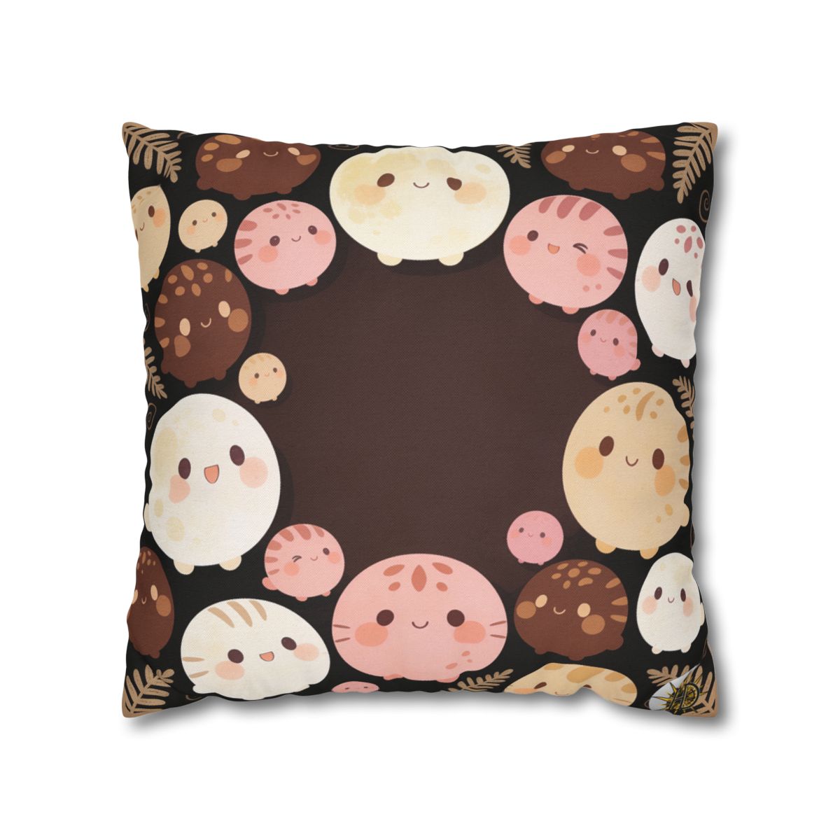 HD Pebble Moon Parade Square Polyester Pillow Cover — additional view