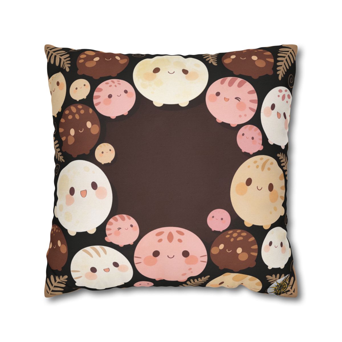 HD Pebble Moon Parade Square Polyester Pillow Cover — additional view