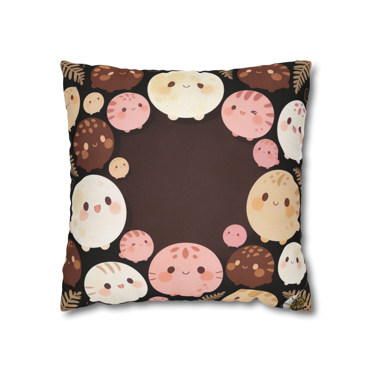 HD Pebble Moon Parade Square Polyester Pillow Cover — additional view